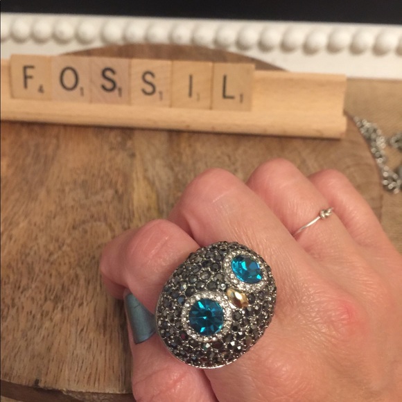 Fossil Owl Ring - Picture 4 of 5